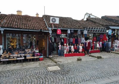 Bazar turco em Djakovica/Gjakove no Kosovo